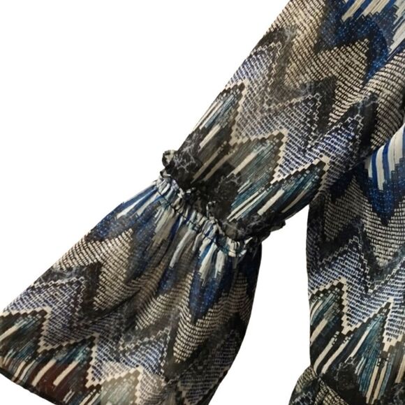 Red Carter Indigo Blues Bell mini dress size M/8 - Picture 6 of 10